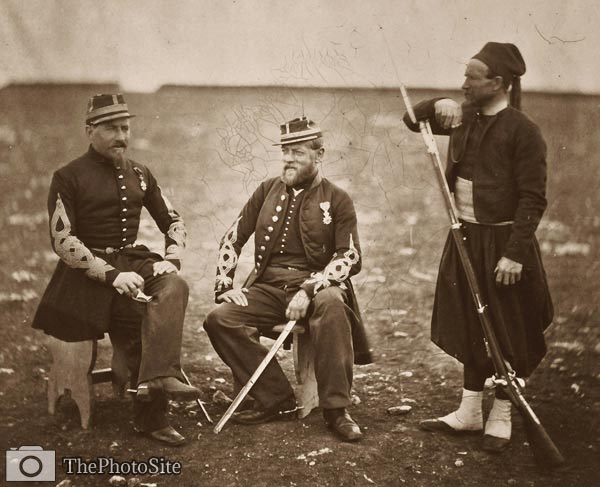 French officers and Zouave Crimean War - Click Image to Close
