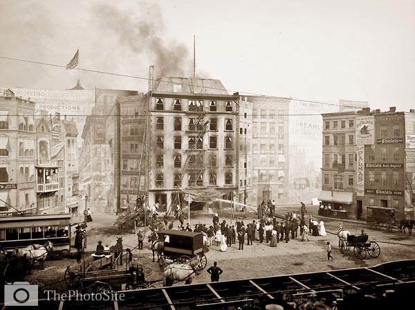 Coney Island, New York, fighting the flames theatre - Click Image to Close