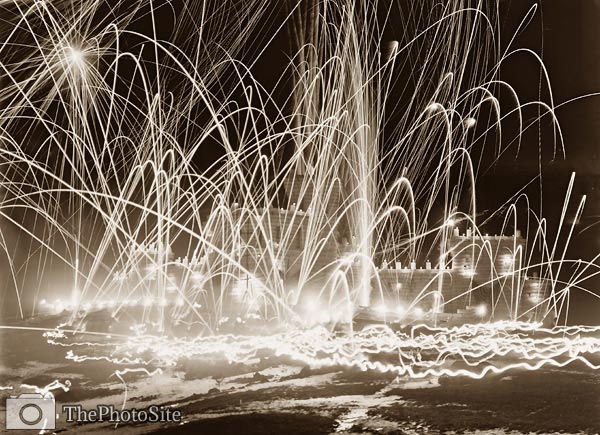 Midwinter carnival fireworks, Upper Saranac New York 1909 - Click Image to Close