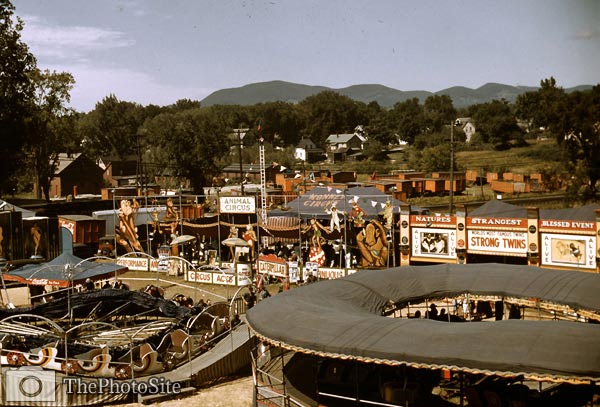 Vermont state fair grounds, Rutland, by Jack Delano - Click Image to Close