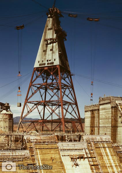 Construction industry, Shasta dam California 1942 - Click Image to Close