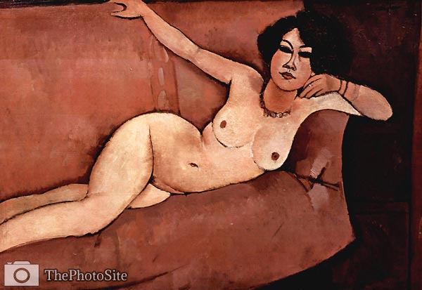 Act on a Sofa (Almaiisa) Amedeo Modigliani - Click Image to Close