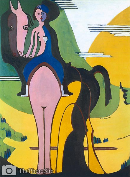 Reiterin - Female rider Ernst Ludwig Kirchner - Click Image to Close