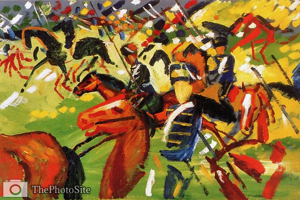 Riding Hussars August Macke - Click Image to Close