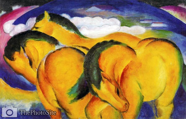 The Small Yellow Horses Franz Marc - Click Image to Close