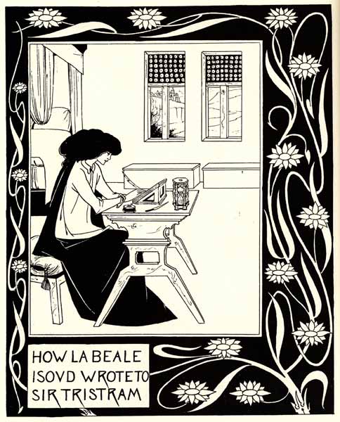 How la beale isoud wrote to sir tristram, Aubrey Beardsley - Click Image to Close