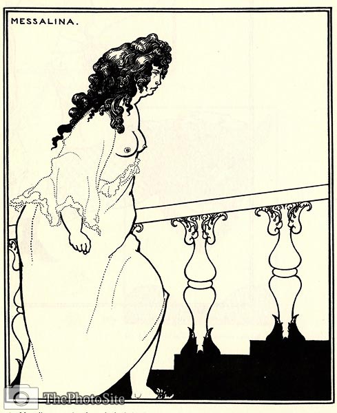 Messalina returning from the bath, Aubrey Beardsley - Click Image to Close
