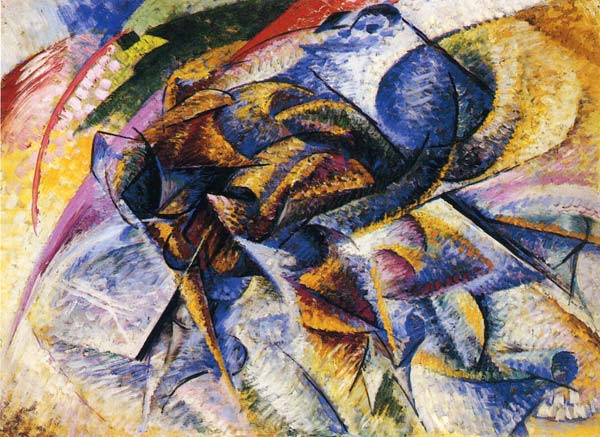 Dynamism of a cyclist 1913 by Umberto Boccioni - Click Image to Close