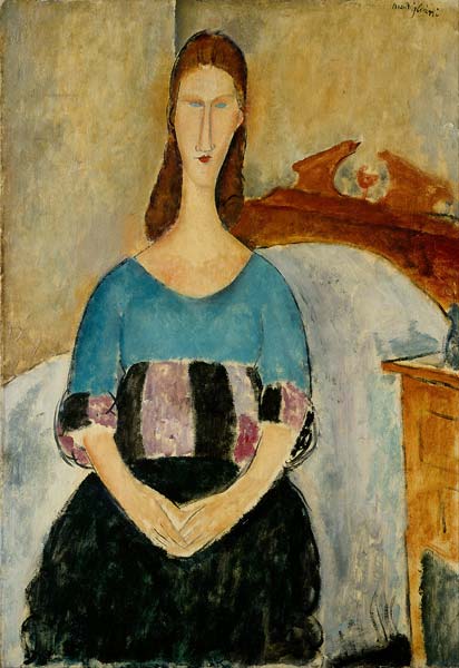 Portrait of Jeanne Hebuterne, Seated, 1918 - Click Image to Close