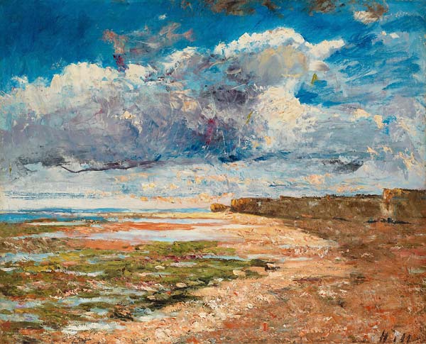 Dark clouds over the cliffs, Luc sur Mer - Click Image to Close