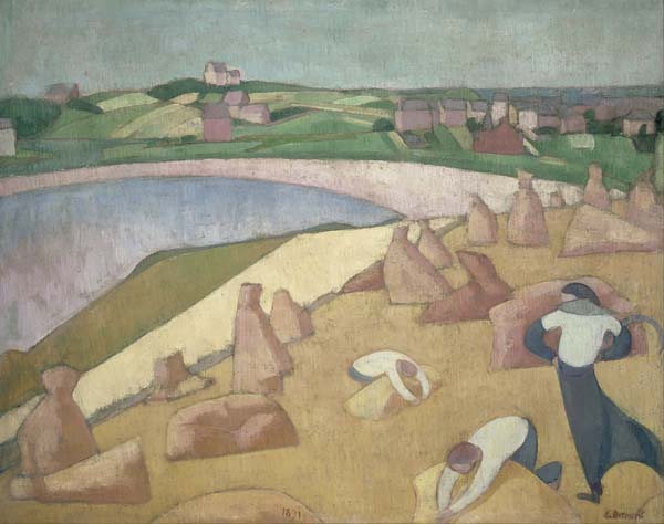 Emile Bernard Harvest by the Sea - Click Image to Close