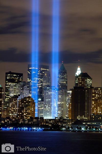 9/11 Tribute Lights, New York - Click Image to Close