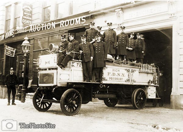 New York City Firemen, early 1900's - Click Image to Close