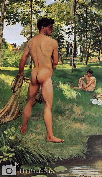 Fisherman with a net Frederic Bazille - Click Image to Close