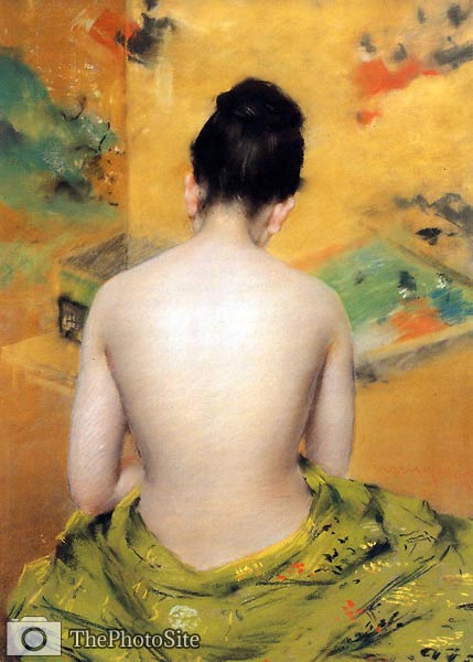 Back of a Nude William Merritt Chase - Click Image to Close