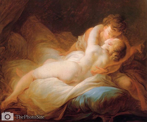 Lovers by Jean-Honore Fragonard - Click Image to Close