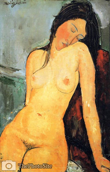 Sitting female Nude Amadeo Modigliani - Click Image to Close