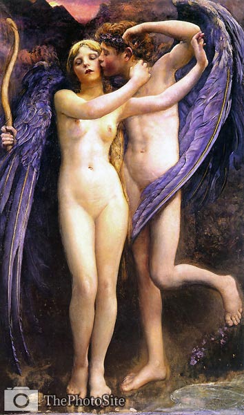 Cupid and Psych Annie Swynnerton - Click Image to Close