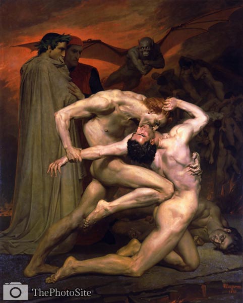 Dante And Virgil In Hell William-Adolphe Bouguereau - Click Image to Close