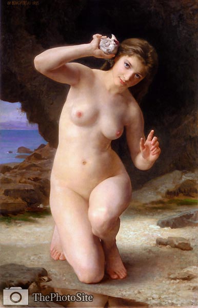 Femme au Coquillage (Woman with Seashell) William-Adolphe Bougue - Click Image to Close