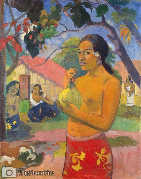 Woman Holding a Fruit Paul Gauguin - Click Image to Close