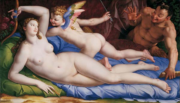 Venus cupido and satyr - Click Image to Close