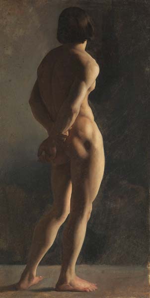Male nude seen from behind - Click Image to Close