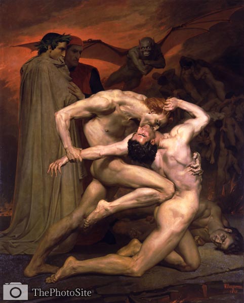 Dante and Virgil in Hell William Bouguereau - Click Image to Close