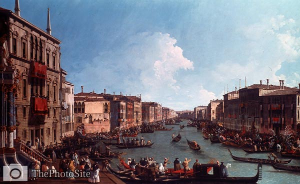 Everybody is on the canal Canaletto - Click Image to Close