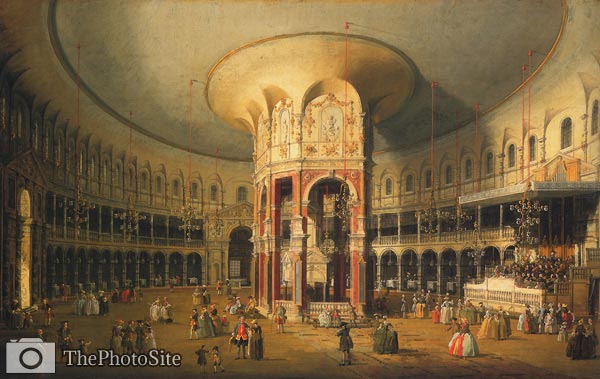 Interior of the rotunda at renelagh by Canaletto - Click Image to Close