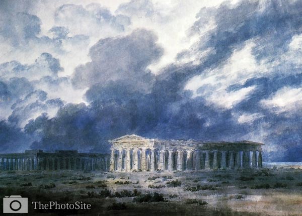 The two great temples at Paestum Alexander Cozens - Click Image to Close