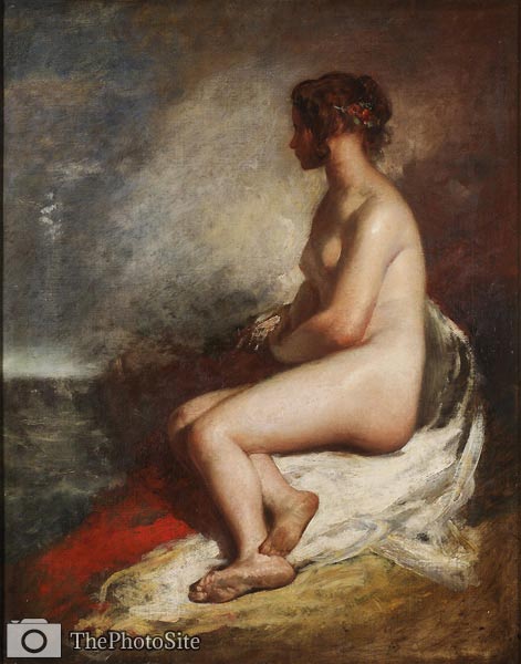Study of a Seated Nude William Etty - Click Image to Close