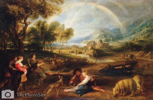 Landscape with a Rainbow Pieter Paul Rubens - Click Image to Close