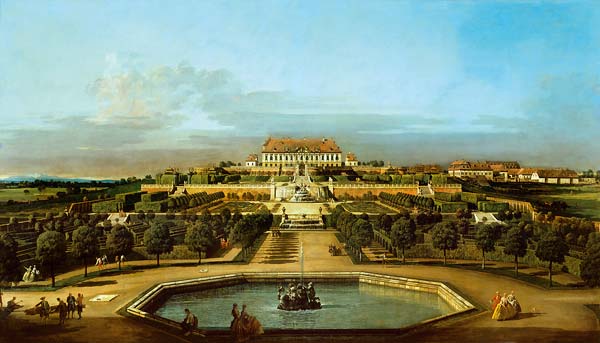 The schloss hof garden side 1758, Bernadro Bellotoo - Click Image to Close