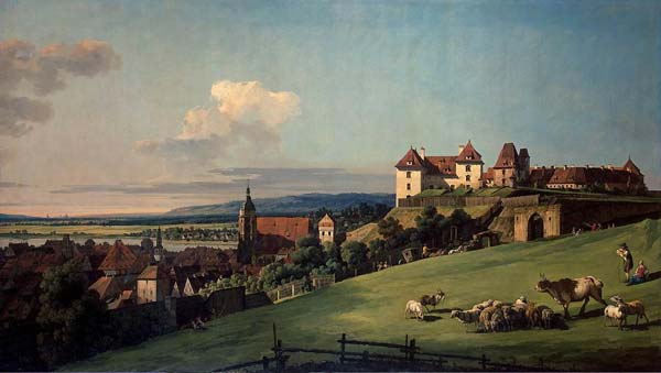 View of pirna from the sonnenstein castle, Bernadro Bellotoo - Click Image to Close