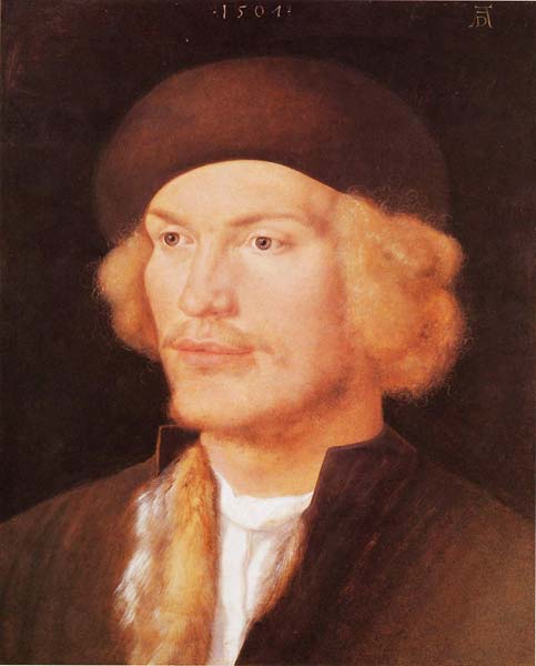 Face a young man 1507, Albrecht Durer - Click Image to Close