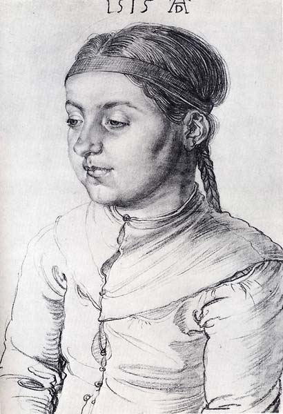Portrait of a girl 1515, Albrecht Durer - Click Image to Close