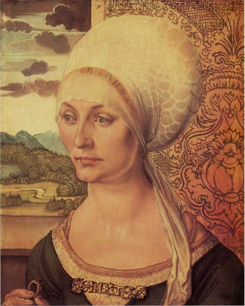 Portrait of elsbeth tucher 1499, Albrecht Durer - Click Image to Close