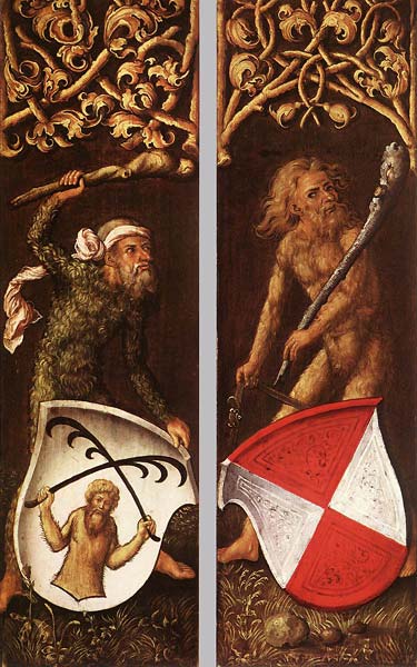 Sylvan men with heraldic shields 1499 by Albrecht Durer - Click Image to Close