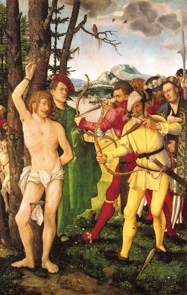Altarpiece with the martyrdom of st sebastian 1507 by Hans Baldu - Click Image to Close