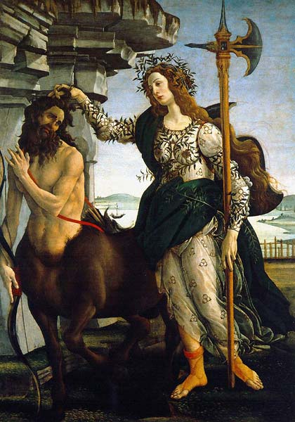 Pallas and centaur, Sandro Botticelli - Click Image to Close