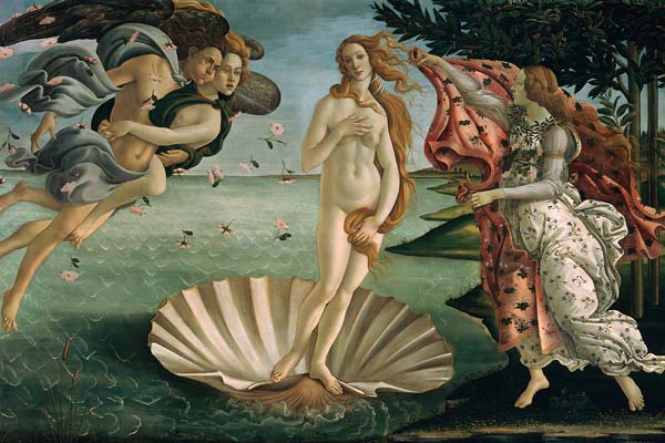 The birth of venus 1485, Sandro Botticelli - Click Image to Close