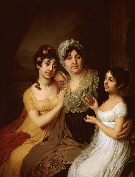 Portrait of a i bezborodko with daughters 1803, Vladimir Borovik - Click Image to Close