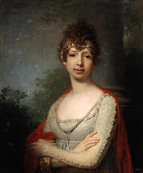 Portrait of grand duchess maria pavlovna 1800, Vladimir Boroviko - Click Image to Close