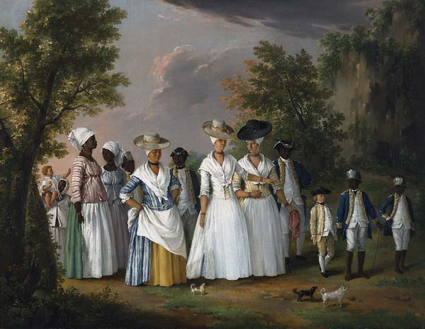 Free Women of Color with their Children and Servants in a Landsc - Click Image to Close