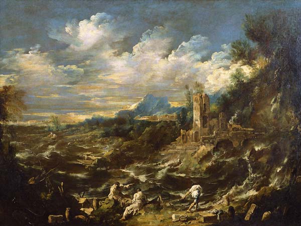 Landscape with Stormy Sea - Click Image to Close