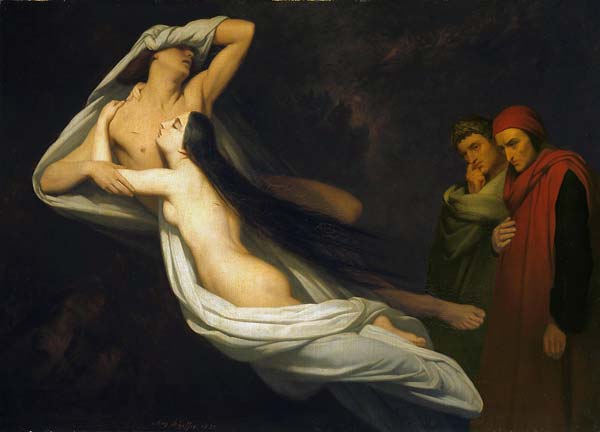 Francesca da Rimini en Paolo Malatesta aanschouwd door Dante en - Click Image to Close