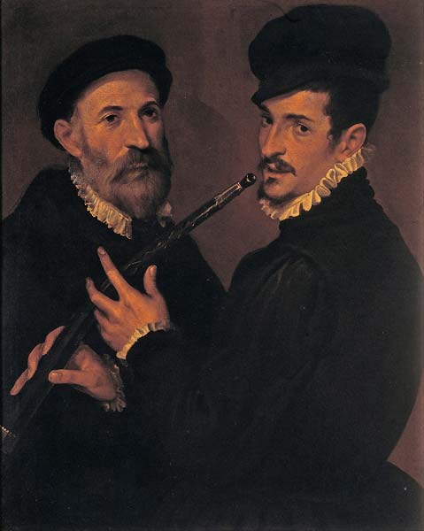 Double portrait of musicians - Click Image to Close