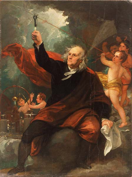 Benjamin Franklin Drawing Electricity from the Sky - Click Image to Close