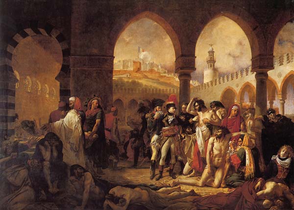 Napoleon Bonaparte visiting the pesthouse in jaffa, march 11, 17 - Click Image to Close